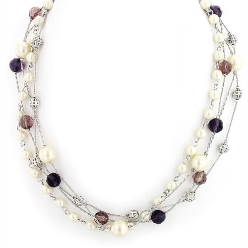 Queens Collection Multi Chain Beaded Necklace