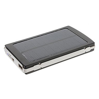 10000mAh Solar External Battery Black for Mobile Photo