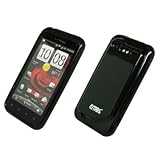 EMPIRE Black Poly Skin Case Cover for Verizon HTC Doid Incredible 2 6350