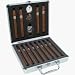 12 Cigar Aluminum Travel Cigar Humidor with Cigar Cutter