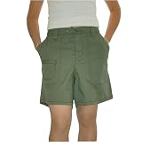 Womens Tommy Hilifiger army green casual beach shorts