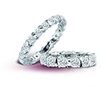 14K White Gold Diamond Eternity Band-GH SI-4.00 Ct.