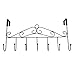 Marrywindix 7 Hooks Metal Over the Door Rack Hanger Hooks Organizer Black