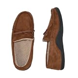 Isotoner Mens Microsuede Boater Moc Slipper
