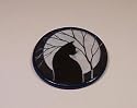 Black Cat in the Full Moon Talisman Amulet.