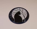 Black Cat in the Full Moon Talisman Amulet.