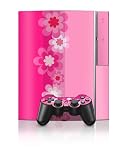Playstation 3 Skin (ps3) Plus Two Matching Controller Skins* Retro Pink Flowers