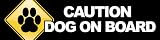 Dog Bumper Sticker - Caution Dog On Board - Dog Lover Decal Bumper Sticker