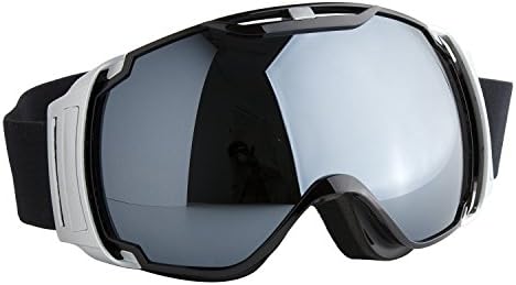 Adult Skiing Goggles Anti Fog Double Lens Snow Board Unisex Snow Goggles (Blacksilver)