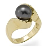 Tahitian Black Pearl Ring in 14K Yellow Gold