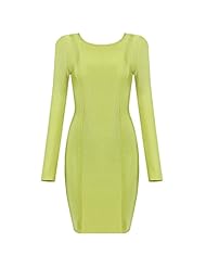 Nylon/Rayon/Spandex Long Sleeves Fitted Spring Summer Bandage Dress/Bodycon Dress/Party Dress 