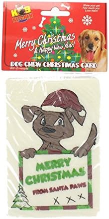K9 Kitchen Novelty Edible Rawhide Dog Chew Christmas Card with Envelope