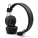 GranVela® X2 Over-Ear Foldable Bluetooth Headphones, 5 in 1 Stereo Wireless Hands-free Earphone for Kids, with Mic and MicroSD Card Player, Radio, AUX for iPhone, Samsung and More - Black
