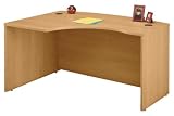 Series C Light Oak Finish Left L Bow Desk