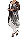 Women's Plus Size Long All Lace Dressy Maxi Cardigan Draped Front Long Sleeve