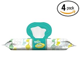 Pampers Sensitive Thick Care Wipes 1x Fitment, 60-Count (Pack of 4)