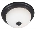Kenroy Home 80365ORB Triomphe One-Light Flush mount Light with 9-Inch White Glass Shade - Incandescent