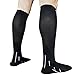 Meister Graduated 20-25mmHg Compression Running Socks for Shin Splints (Pair) - Black - X-Large