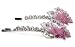 Floating Pink Butterfly Hair Clip Barrette Jewelry