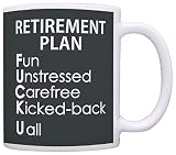 Retirement Gag Gifts Retirement Plan Sarcastic Acronym Gift Coffee Mug Tea Cup Black
