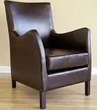 Review visiondecor Furniture  / Dark Brown Leather Club Chair