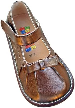 M-1055 Copper Metallic Squeaky Shoe - Size 8 - 15.8 cm
