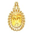 14K Yellow Gold Citrine Pendant