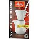 Melitta Coffee Maker, Porcelain 6 Cup Pour- Over Brewer