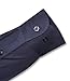 Biagio Men's 100% Cotton Solid Navy Blue Color Dress Shirt w/Convertible Cuffs