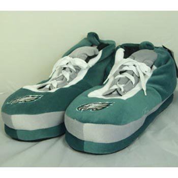 Philadelphia Eagles NFL Wrapped Logo Plush Sneaker Slippers - L
