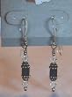 Cube Deep Purple w/Clear Swarovski Crystal Earrings