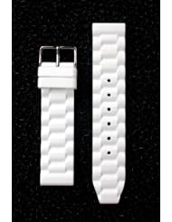 New Pearl White Rubber/Silicone Watchband by Toscana