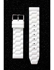 New Pearl White Rubber/Silicone Watchband by Toscana