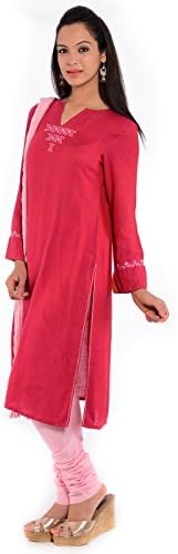 GEROO Cotton Hand Embroidered Suit with Churidhar and Dupatta Set 44