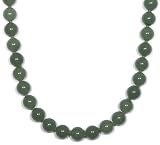 Sterling Silver 10mm Aventurine Bead Necklace, 24