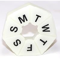 Apothecary 7day 7 Sided Medium Pill Reminder Each Compartment Holds 12 Aspirin Glows in the Dark