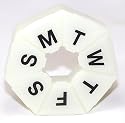 Apothecary 7day 7 Sided Medium Pill Reminder Each Compartment Holds 12 Aspirin Glows in the Dark