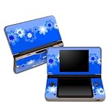 Retro Blue Flowers Partners Protector Skin Decal Sticker for Nintendo DSi XL Game Device