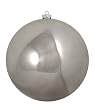 Shiny Gunmetal Gray Commercial Shatterproof Christmas Ball Ornament 8" (200mm)