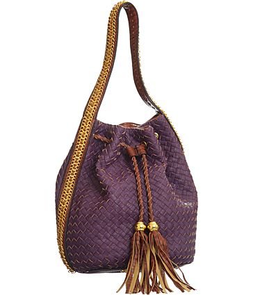 Melie Bianco Woven Vivian Bucket Tote