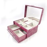 Coffret &agrave; Bijoux "Vivaldi" rose corail vintage