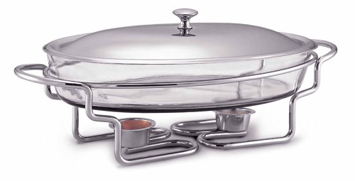 Tuxton 3.4-Quart Oval Glass Chafer