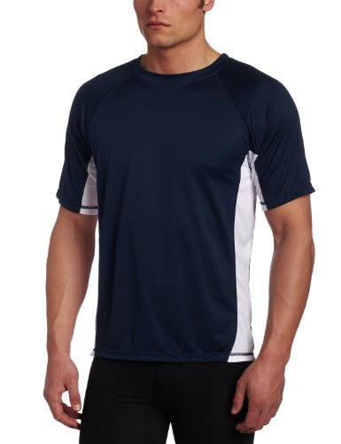 Kanu Surf Men's Big CB Extended-Size Rashguard UPF 50+ Swim Tee, Navy, 4X