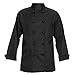 350 Chef Apparel Pearl Buttons Chef Coat-Easy-Care Twill Chef Jacket for Men,Black,XX-Large