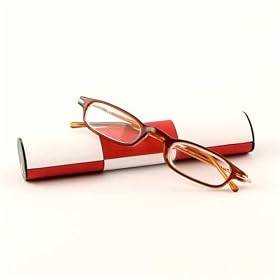 Fashion Spring Hinge Plastic Frame Reading Glasses with Magnetic Checkboard Case