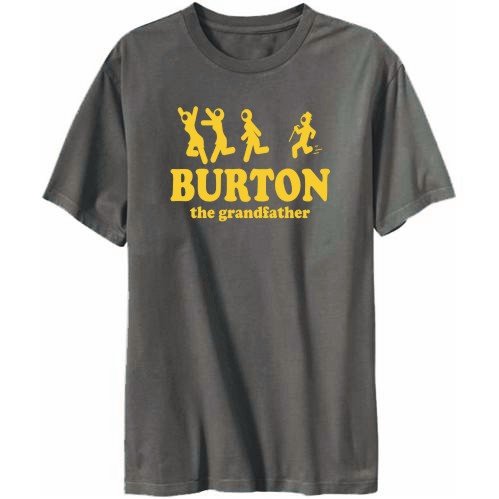 Travel Gear Bag T Shirt Mens Dark Silver  Burton the grandfather  Last Names