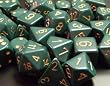 Chessex Opaque Dusty Green 7 piece dice set