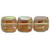 3 Light Colorado Topaz AB Cube Swarovski Beads 8mm New