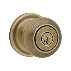 Kwikset 740J 5 SMT CP Juno Entry Knob Featuring SmartKey, Antique Brass