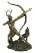Bronzed Finish Artemis Moon Goddess Greek Statue Diana